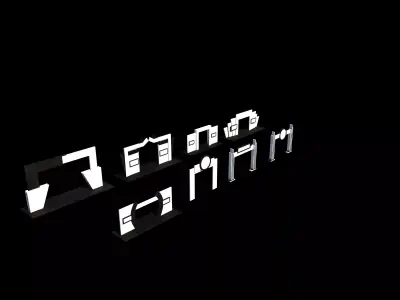 entrance gate set  3D model