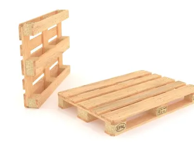 Wooden pallet 3D model 5