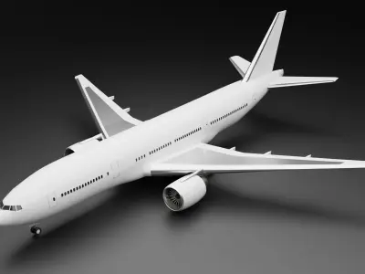 Boeing 777-200ER 3D model purchase