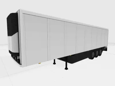 Cooler trailer Low-poly 3D model