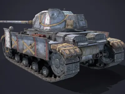 Tank Futuristic Low-poly 3D model