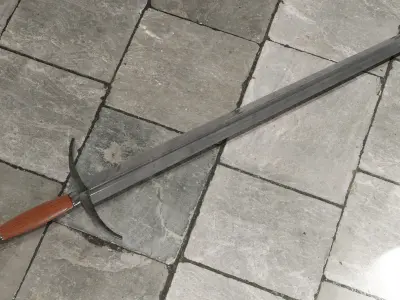 Sword in brick wall 3D model