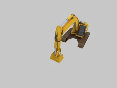 Excavator 3d with rigging  3D model
