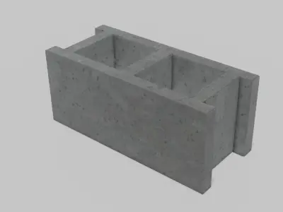 Cinderblock 2 Low-poly 3D model