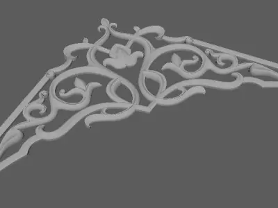 Central decor ornament for furniture Free 3D model 18