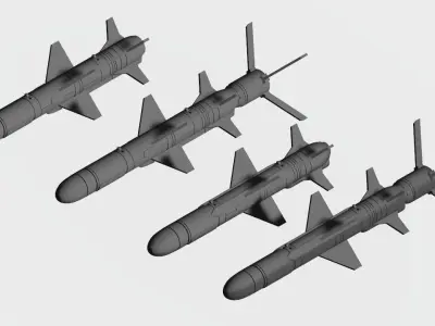 KH-35 - AS-20 KAYAK - ANTI-SHIP CRUISE MISSILE 1-72 SCALE MODEL 3D print model