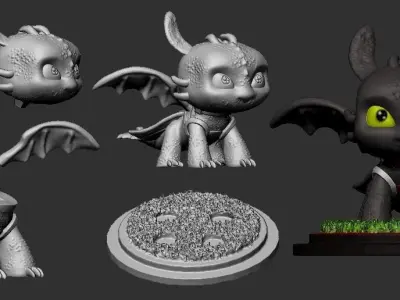 Toothless Pop  Funko 3D print model