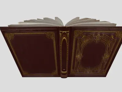 Blank old book Low-poly 3D model