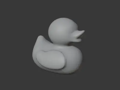 Plastic duck Low-poly 3D model