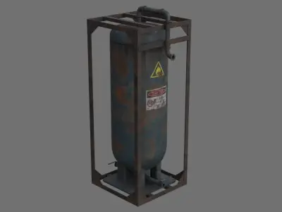 Oil Storage 1B Low-poly 3D model