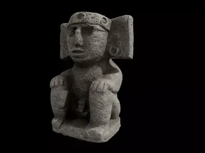 Aztec Precolumbian Statue 3D model