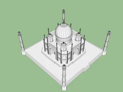 taj mahal  3D model purchase