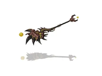 Infernal Scepter Low-poly 3D model