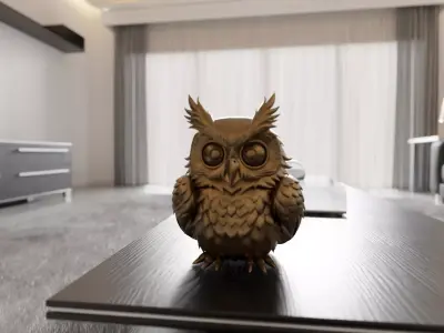 decorative owl  3D print model