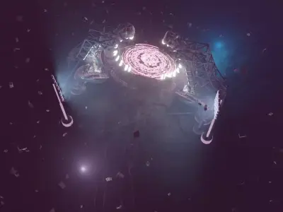 Sci Fi Teleportation and Transporter machine 3D model