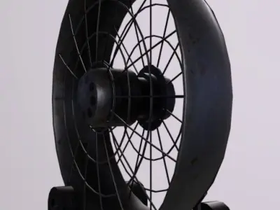 Industrial Fan No Blade Low-poly 3D model