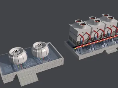 Cooling Tower 3D model get