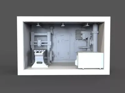 Workshop room for ship models 3D print model