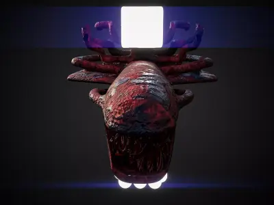 Bio Mechanical Alien Spaceship PBR 3D Model 3D model