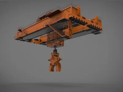heavy overhead crane 3D model buy