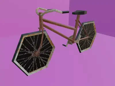 RUSTY BIKE - LOW POLY - PS1 RETRO STYLE Low-poly 3D model