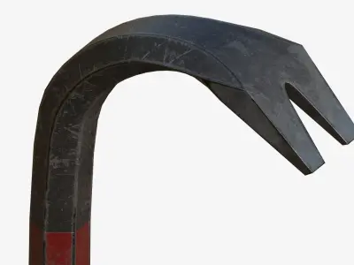 Classic Crowbar Low-poly 3D model