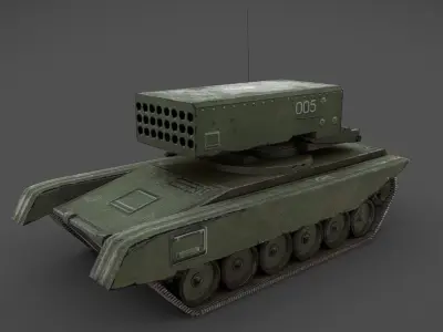 Missile Launcher Low-poly 3D model by TF3D