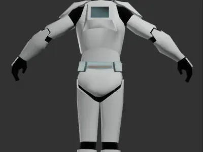 Clone Trooper Low Poly Phase 1 Free 3D model
