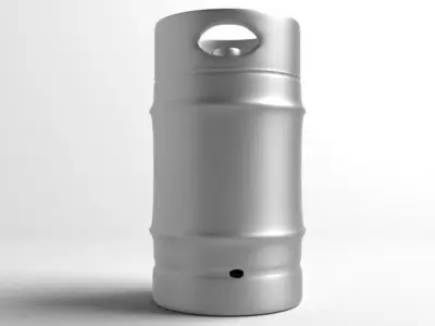 Barrel Steel 15 Gallons 3D model
