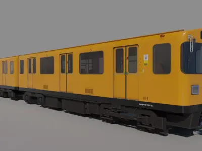 BVG A3L92 U-BAHN SUBWAY TRAIN Low-poly 3D model