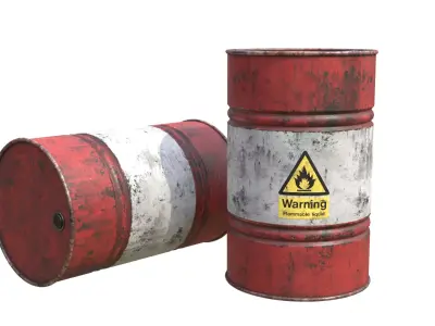 Old Barrel photorealistic Low-poly 3D model