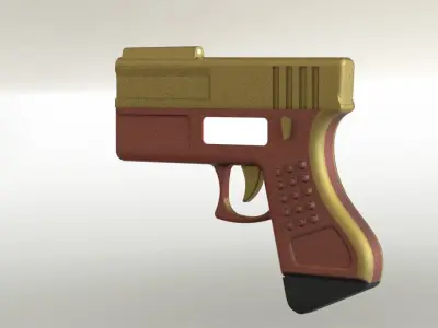 Conceptual gun 6 Low-poly 3D model