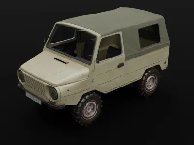 LuAZ-969 Low-poly 3D model