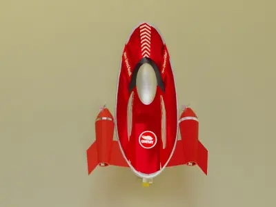 3D Speed Boat Model Water Craft Cute Speed boat Low-poly 3D model