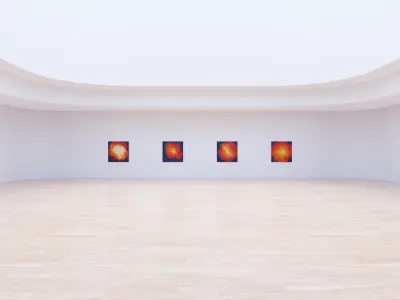 Art Museum Gallery Interior 19b Low-poly 3D model