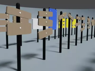 help panel package Low-poly 3D model