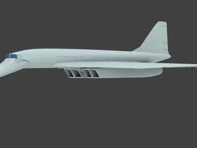 tu-144 prototype sst CCCP-68001 3D print model