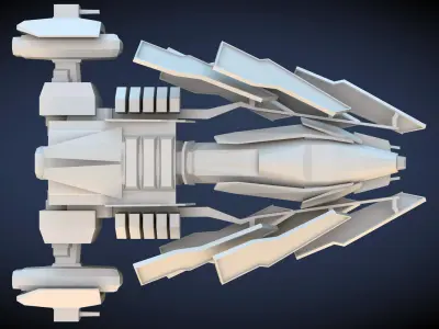 Fighter Spacecraft Free 3D model