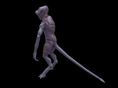 Alien Monster Low-poly 3D model
