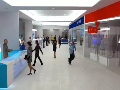 commercial area 3D model