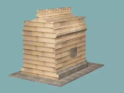 Desert Tomb Ancient Temple Low Poly 3D Model 3D model