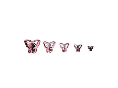 polymer clay cutters- butterfly 3D print model