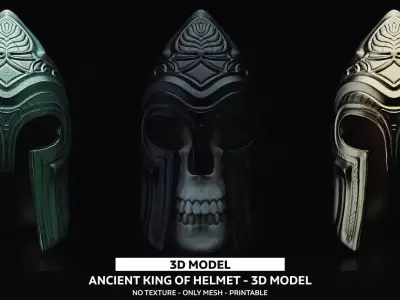 Ancient King Of Gondor Helmet 3D model