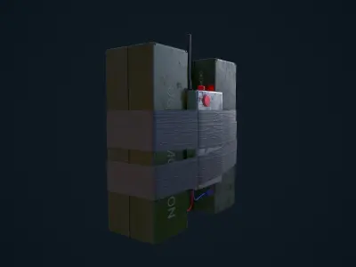 C4 Explosive Low-poly 3D model purchase