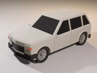 Sleek Lowpoly Cruiser  A Stylish 3D Car Model Free 3D model