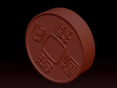 Antique coin 3D print model