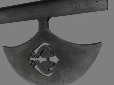 Sikh symbol hatchet 3D model