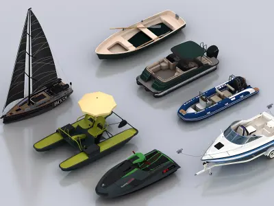 15 ship combinations 3D model
