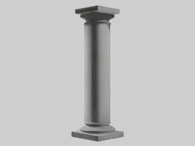 Concrete pillar Low-poly 3D model