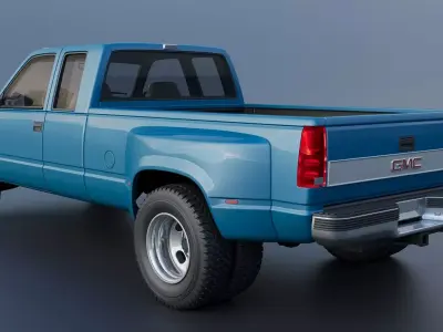 GMC Sierra Extended Cab Dually 1990 3D print model